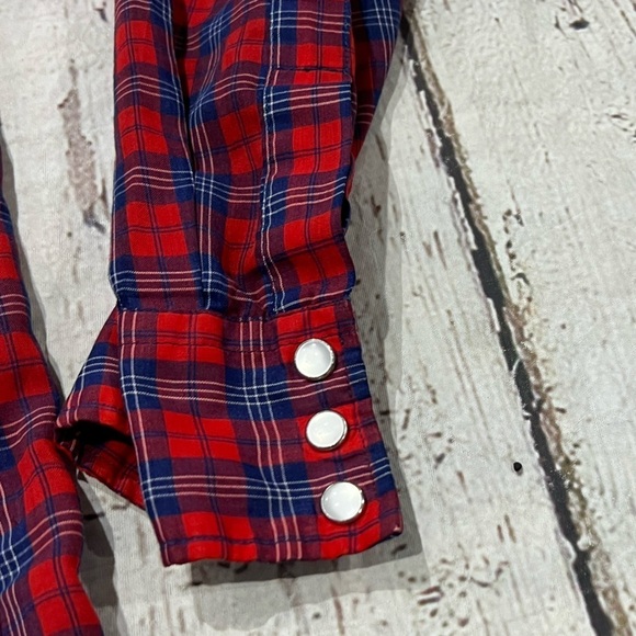 Vintage Western Stats Plaid Rockabilly Rancher Pearl Snap Cowboy Shirt - Picture 4 of 6